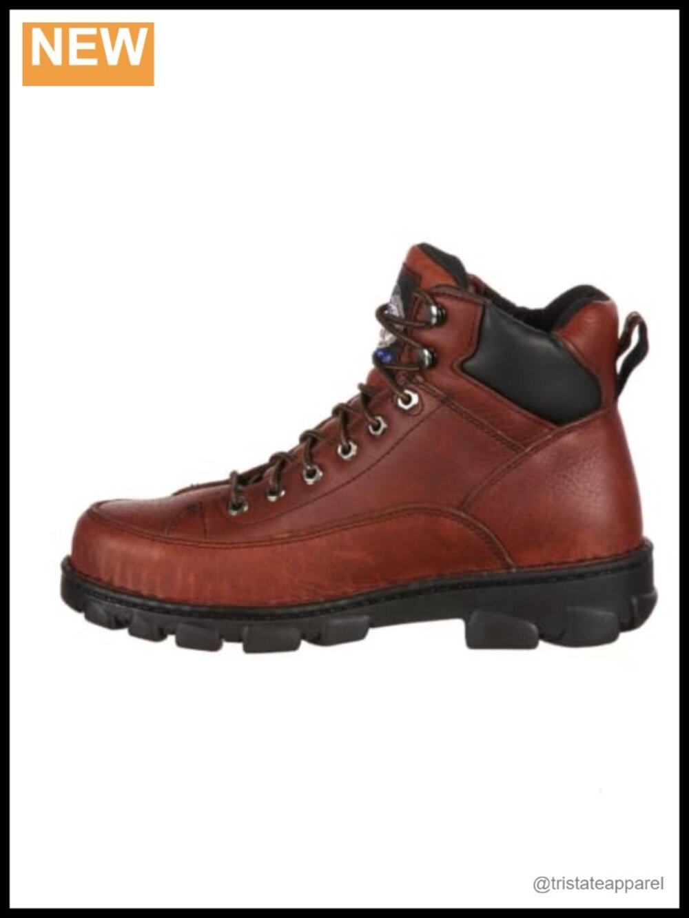 Full Grain Leather Steel Toe Work Hiker Boots Waterproof 8 Inch